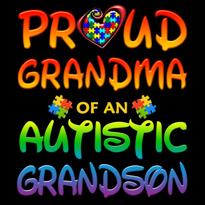 Autism Awareness Wear Proud Grandma Of Grandson Cool Gift Flat Bill Trucker Hat