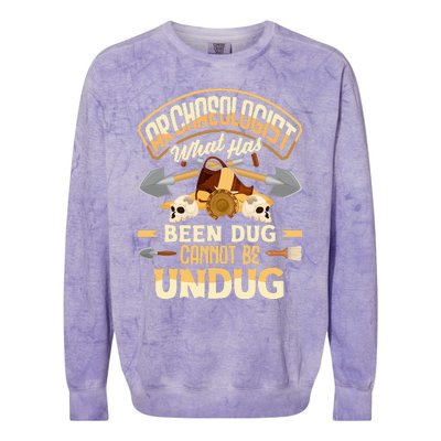 Archaeology Archaeologist What Has Been Dug Funny Colorblast Crewneck Sweatshirt