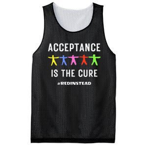 Autism Awareness Wear Red Instead In April REDinstead Mesh Reversible Basketball Jersey Tank