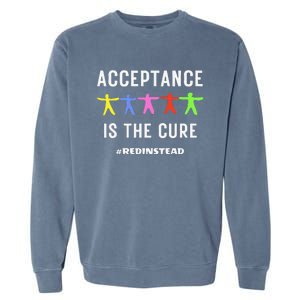 Autism Awareness Wear Red Instead In April REDinstead Garment-Dyed Sweatshirt