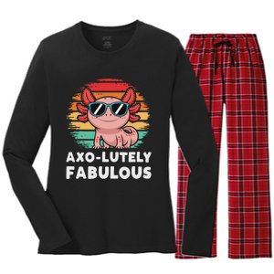 Axolotl Women's Long Sleeve Flannel Pajama Set 