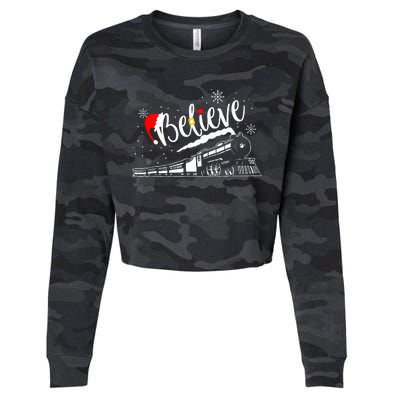 All Abroad Xmas Santa Cropped Pullover Crew