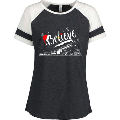 All Abroad Xmas Santa Enza Ladies Jersey Colorblock Tee