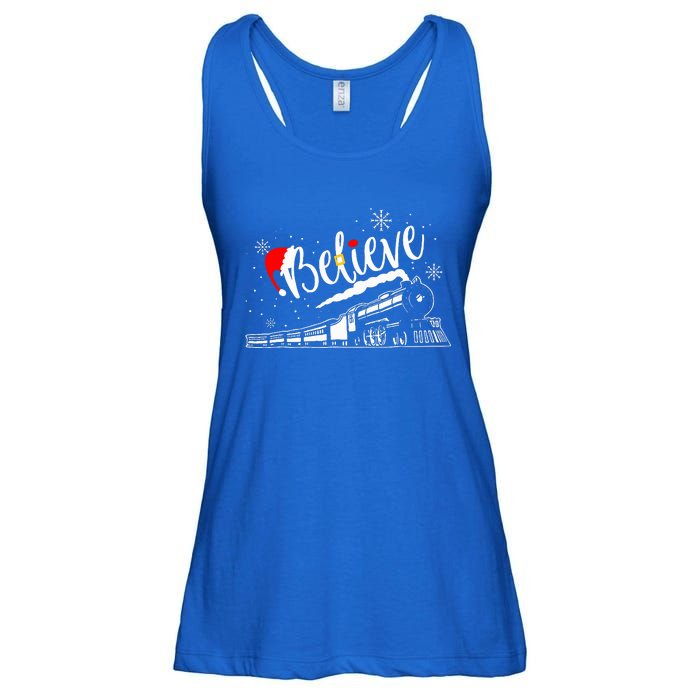 All Abroad Xmas Santa Ladies Essential Flowy Tank