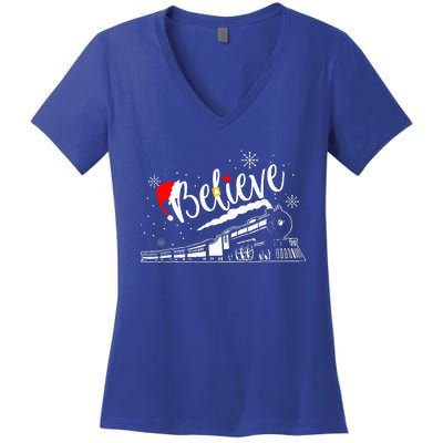 All Abroad Xmas Santa Women's V-Neck T-Shirt