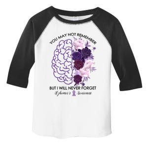 AlzheimerS Awareness You May Not Remember Toddler Fine Jersey T-Shirt