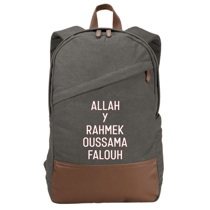 Achrafhakimi Allah Y Rahmek Oussama Falouh Cotton Canvas Backpack