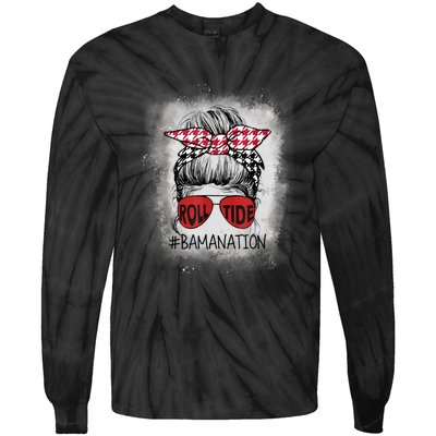 Alabama All Y'all The Tide Is Crimson Bamanation Roll Tide Tie-Dye Long Sleeve Shirt