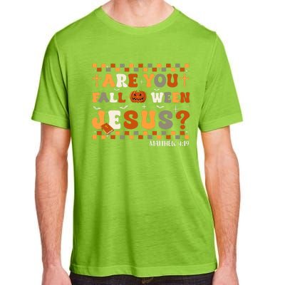 Autumn Are You Falloween Jesus Christian Halloween Pumpkin Adult ChromaSoft Performance T-Shirt