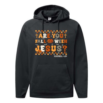 Autumn Are You Falloween Jesus Christian Halloween Pumpkin Performance Fleece Hoodie