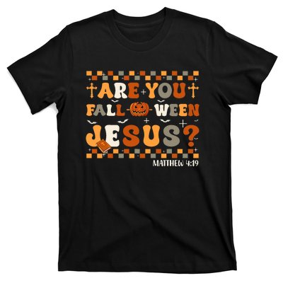 Autumn Are You Falloween Jesus Christian Halloween Pumpkin T-Shirt