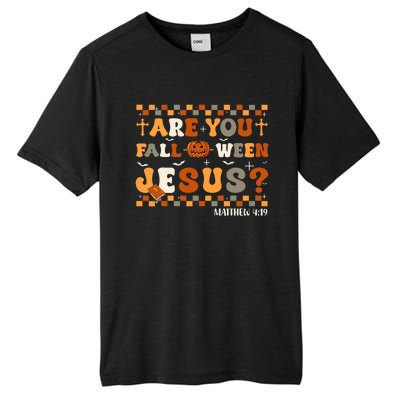 Autumn Are You Falloween Jesus Christian Halloween Pumpkin Tall Fusion ChromaSoft Performance T-Shirt