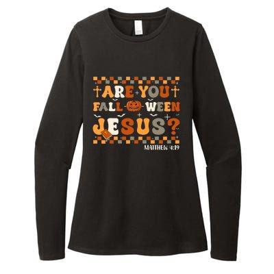 Autumn Are You Falloween Jesus Christian Halloween Pumpkin Womens CVC Long Sleeve Shirt