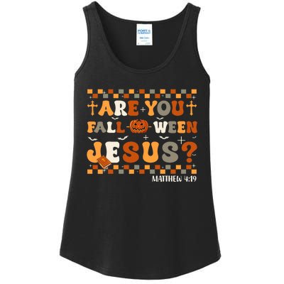 Autumn Are You Falloween Jesus Christian Halloween Pumpkin Ladies Essential Tank