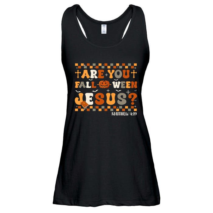 Autumn Are You Falloween Jesus Christian Halloween Pumpkin Ladies Essential Flowy Tank