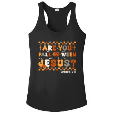 Autumn Are You Falloween Jesus Christian Halloween Pumpkin Ladies PosiCharge Competitor Racerback Tank