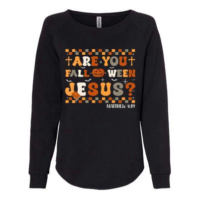 Autumn Are You Falloween Jesus Christian Halloween Pumpkin Womens California Wash Sweatshirt