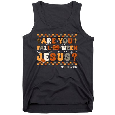 Autumn Are You Falloween Jesus Christian Halloween Pumpkin Tank Top