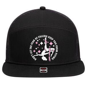 Aerialist Aerial Yoga Circus Artist From Silk Acrobatics 7 Panel Mesh Trucker Snapback Hat