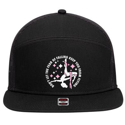 Aerialist Aerial Yoga Circus Artist From Silk Acrobatics 7 Panel Mesh Trucker Snapback Hat