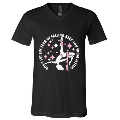 Aerialist Aerial Yoga Circus Artist From Silk Acrobatics V-Neck T-Shirt