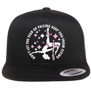 Aerialist Aerial Yoga Circus Artist From Silk Acrobatics Flat Bill Trucker Hat