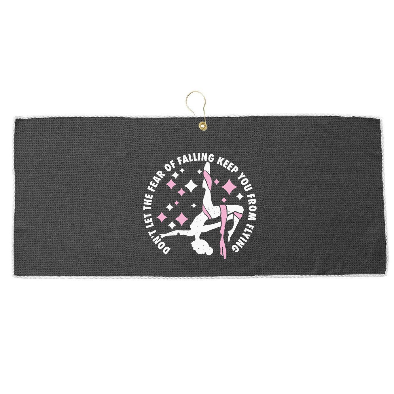 Aerialist Aerial Yoga Circus Artist From Silk Acrobatics Large Microfiber Waffle Golf Towel