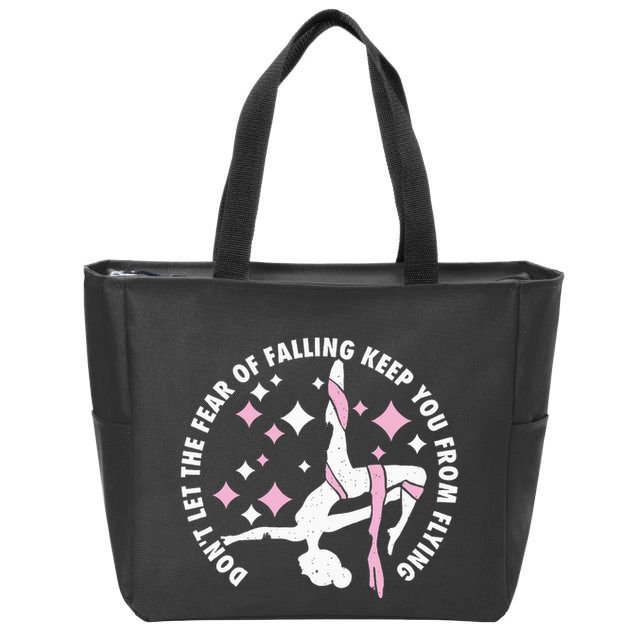 Aerialist Aerial Yoga Circus Artist From Silk Acrobatics Zip Tote Bag