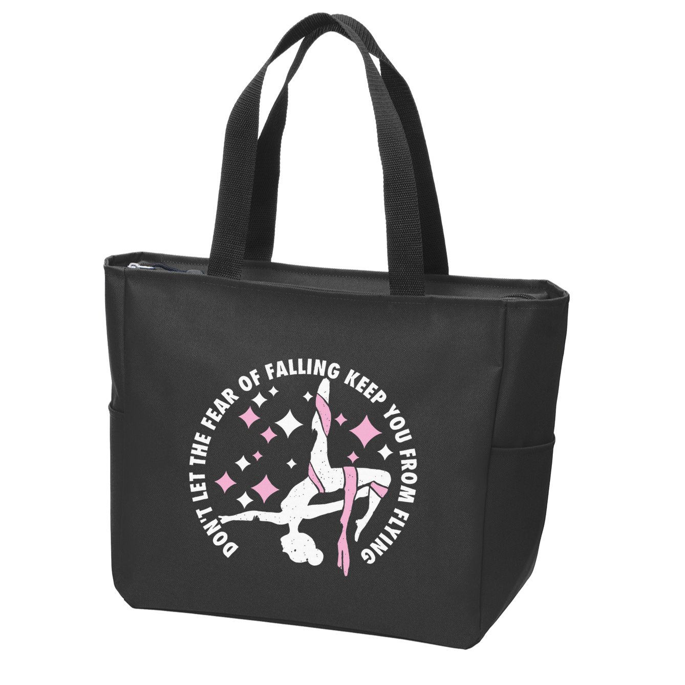 Aerialist Aerial Yoga Circus Artist From Silk Acrobatics Zip Tote Bag