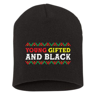 African American Young Gifted And Black Black History Month Short Acrylic Beanie