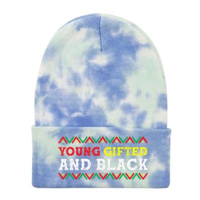 African American Young Gifted And Black Black History Month Tie Dye 12in Knit Beanie