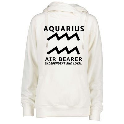 Aquarius Astrology Zodiac Horoscope Minimalist Gift Womens Funnel Neck Pullover Hood