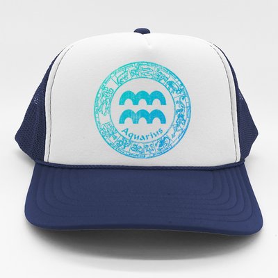 Aquarius Astrology Zodiac Horoscope Sign Meaningful Gift Trucker Hat