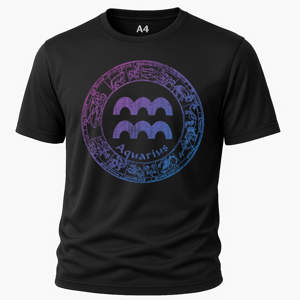 Aquarius Astrology Zodiac Horoscope Sign Meaningful Gift Cooling Performance Crew T-Shirt