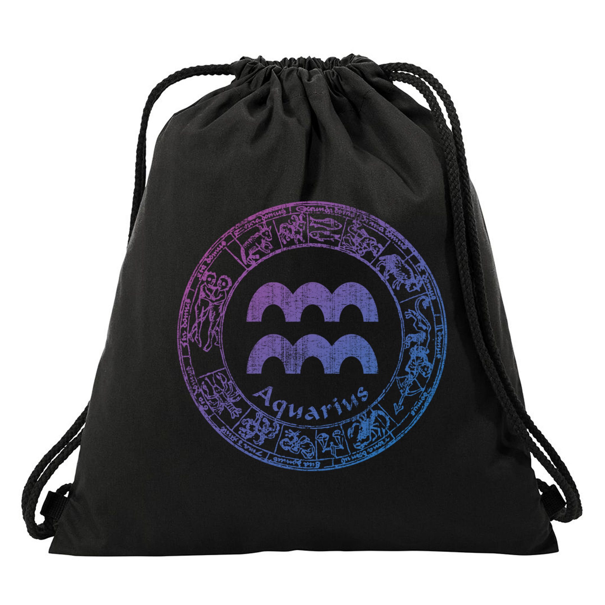 Aquarius Astrology Zodiac Horoscope Sign Meaningful Gift Drawstring Bag