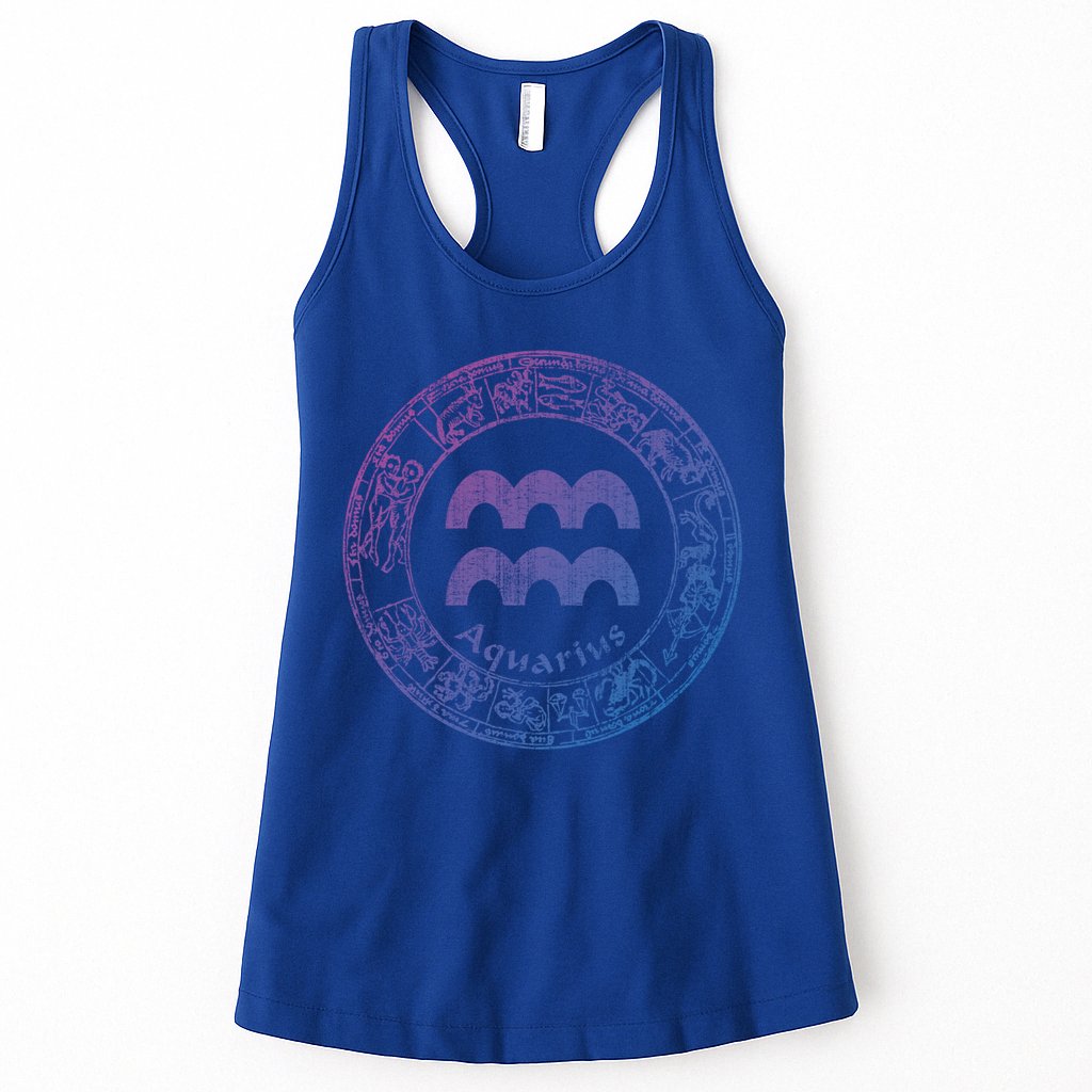 Aquarius Astrology Zodiac Horoscope Sign Meaningful Gift Womens Tank Top