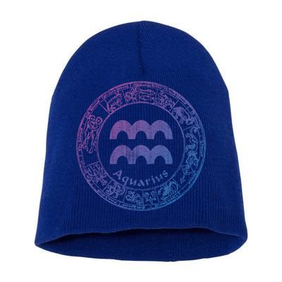 Aquarius Astrology Zodiac Horoscope Sign Meaningful Gift Short Acrylic Beanie