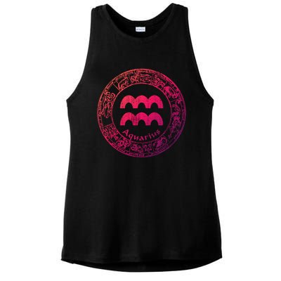 Aquarius Astrology Zodiac Horoscope Sign Meaningful Gift Ladies PosiCharge Tri-Blend Wicking Tank