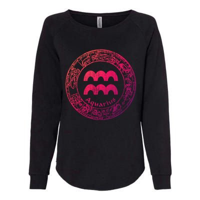 Aquarius Astrology Zodiac Horoscope Sign Meaningful Gift Womens California Wash Sweatshirt