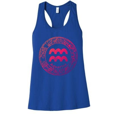 Aquarius Astrology Zodiac Horoscope Sign Meaningful Gift Women's Racerback Tank