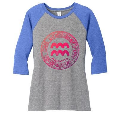 Aquarius Astrology Zodiac Horoscope Sign Meaningful Gift Women's Tri-Blend 3/4-Sleeve Raglan Shirt