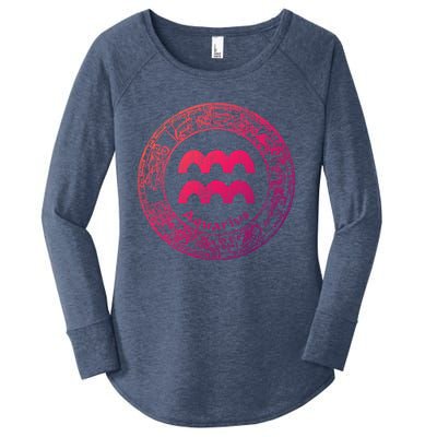 Aquarius Astrology Zodiac Horoscope Sign Meaningful Gift Women's Perfect Tri Tunic Long Sleeve Shirt