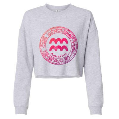 Aquarius Astrology Zodiac Horoscope Sign Meaningful Gift Cropped Pullover Crew