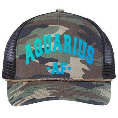 Aquarius Astrology Zodiac Sign Decorations Gift Retro Rope Trucker Hat Cap