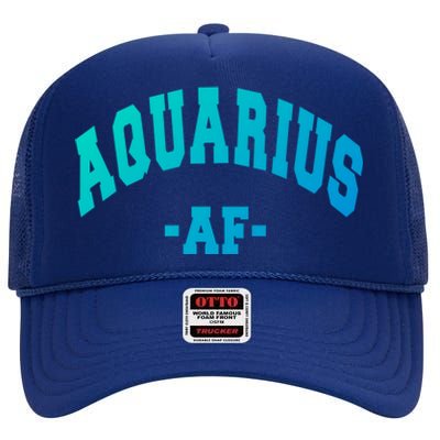 Aquarius Astrology Zodiac Sign Decorations Gift High Crown Mesh Back Trucker Hat