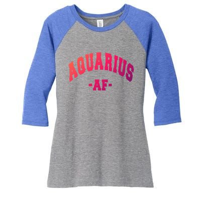 Aquarius Astrology Zodiac Sign Decorations Gift Women's Tri-Blend 3/4-Sleeve Raglan Shirt