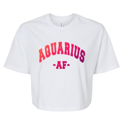 Aquarius Astrology Zodiac Sign Decorations Gift Bella+Canvas Jersey Crop Tee