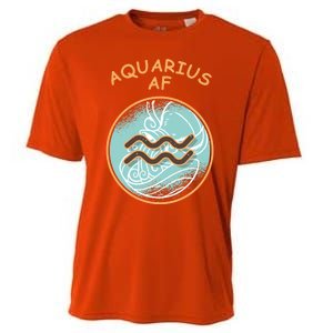 Aquarius Af Zodiac Sign Gift Cooling Performance Crew T-Shirt