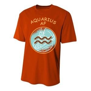 Aquarius Af Zodiac Sign Gift Performance Sprint T-Shirt