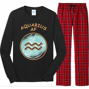 Aquarius Af Zodiac Sign Gift Long Sleeve Pajama Set